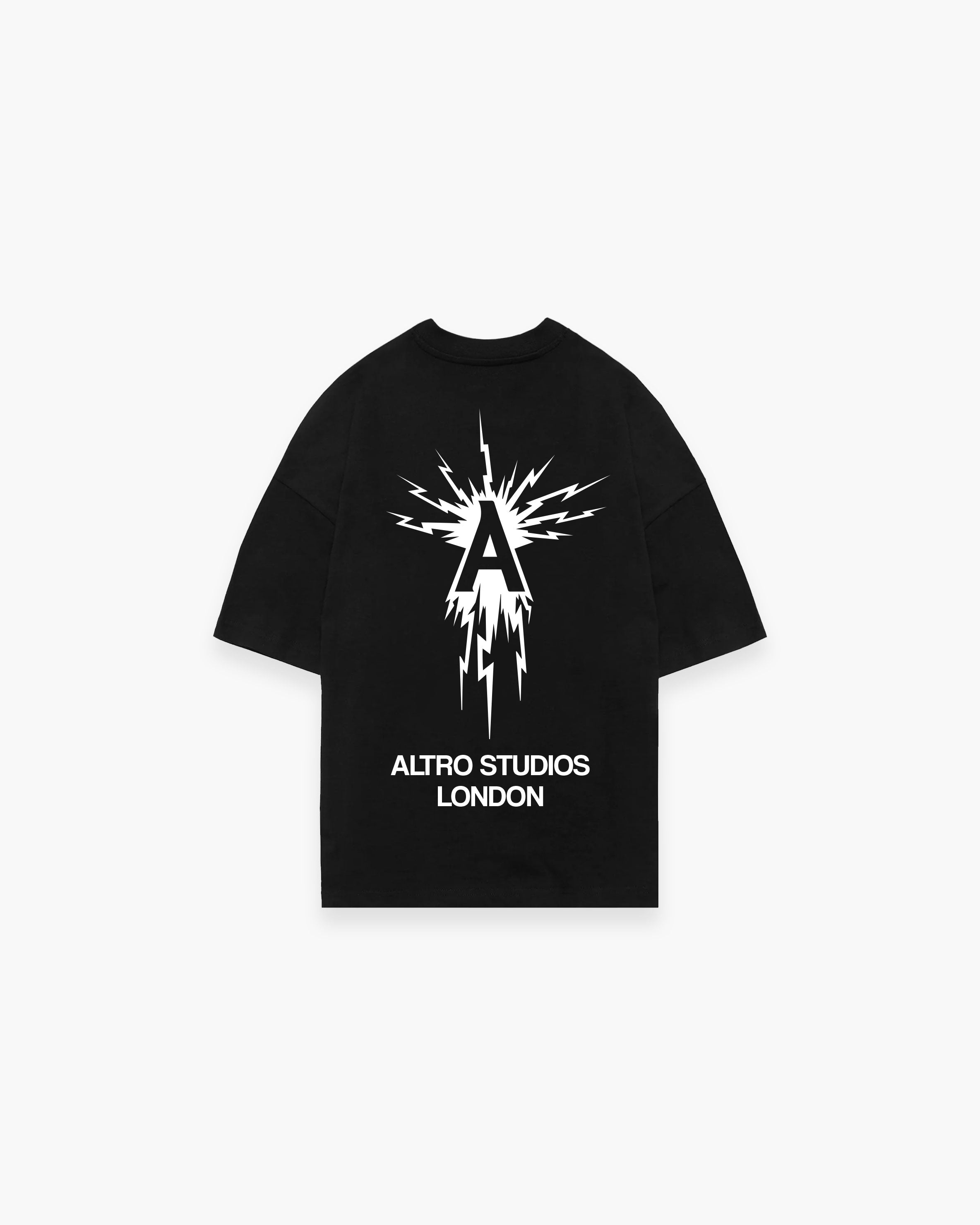 Altro Studios Lightning Logo Print T-Shirt Oversized