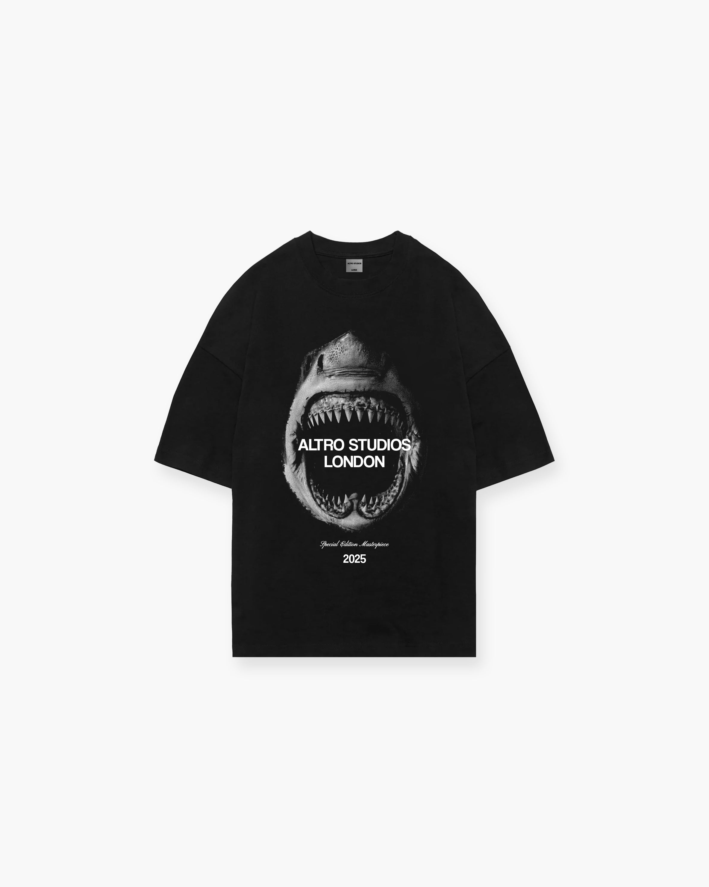 Altro Studios Shark Logo Print T-Shirt Oversized