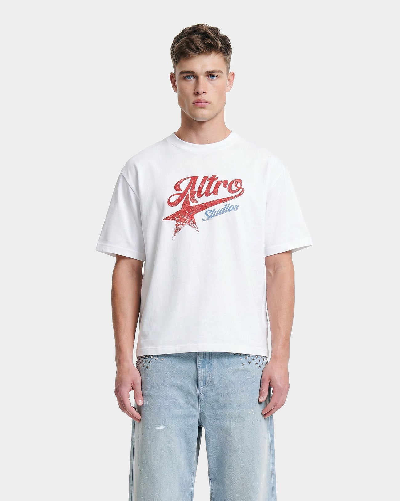 Altro Studios Retro Logo Print T-Shirt Oversized