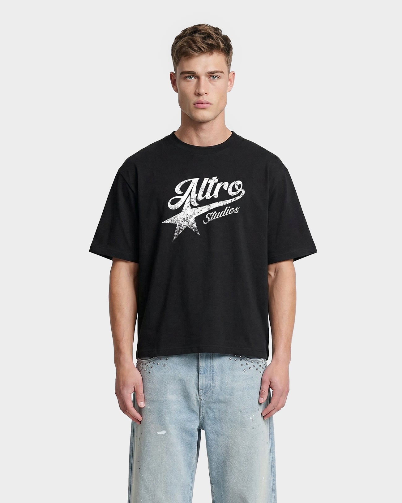 Altro Studios Retro Logo Print T-Shirt Oversized